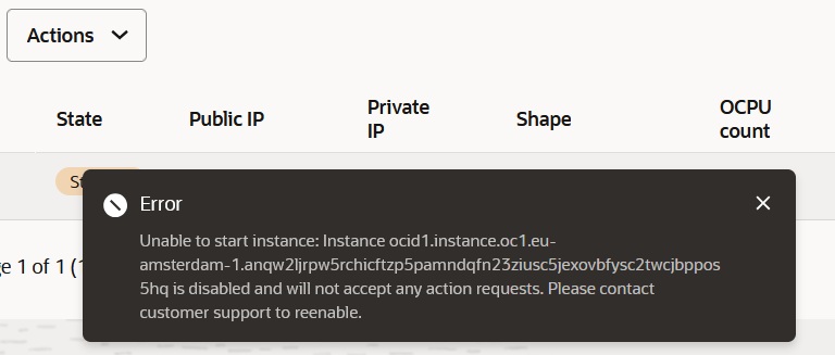 terminate instance - disabled